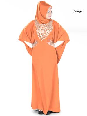 MyBatua Aimen Orange Kaftan 1