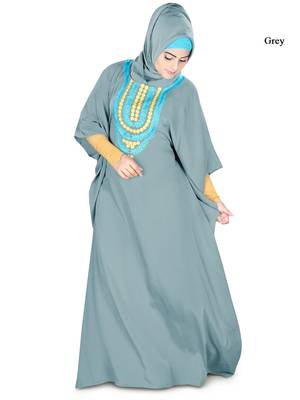 MyBatua Aleena Grey Kaftan 1