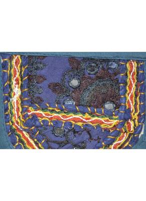 Lalhaveli Handmade Patchwork Mirror Work Cotton Door Hanging 42 By 16 Inches ... 3