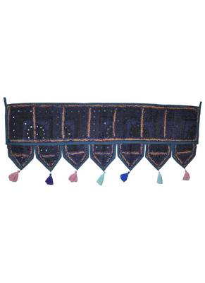 Lalhaveli Handmade Patchwork Mirror Work Cotton Door Hanging 42 By 16 Inches ... 1