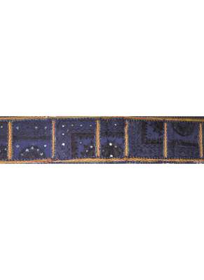Lalhaveli Traditional Patchwork Mirror Work Cotton Door Hanging 42 By 16 Inch... 2