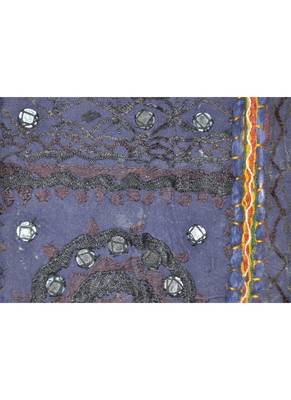 Lalhaveli Traditional Patchwork Mirror Work Cotton Door Hanging 42 By 16 Inch... 3