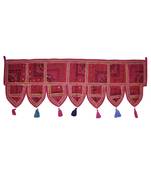 Patchwork Embroidery Design Mirror Work Door Hanging Toran 42 X 16 Inches