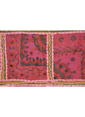 Patchwork Embroidery Design Mirror Work Door Hanging Toran 42 X 16 Inches 2