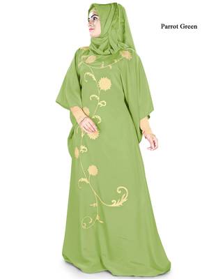 MyBatua Aiza Parrot Green Kaftan 1