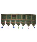 Handmade Decorative Patchwork Designer Embroidered Door Hanging 42 X 16 Inches