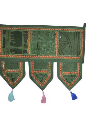 Handmade Decorative Patchwork Designer Embroidered Door Hanging 42 X 16 Inches 4