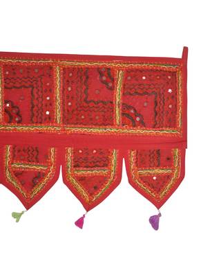 Elegant Embroidery Patchwork Design Cotton Door Hangings Topper Tapestry 42 X... 4