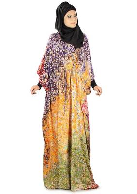 MyBatua Farhanah Multicolor Batik Print Kaftan 1