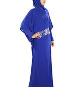 MyBatua Nazeeha Hand Embroidered Royal Blue Kaftan