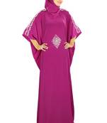 MyBatua Sumanah Hand Embroidered Magenta Kaftan