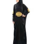 MyBatua Amara Gold Embroidered Black Kaftan