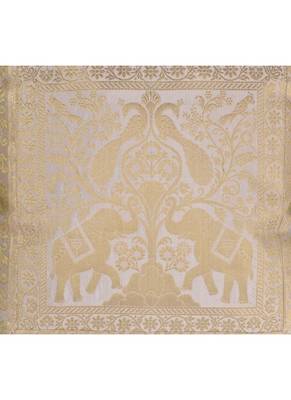 Lal Haveli Elephant Design Silk Cushion Cover for Living Room Decorations 16 x 16 inch 2