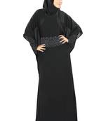 MyBatua Anum Hand Embroidered Black Kaftan
