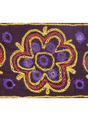 Vintage Handmade Embroidery Work Design Cotton Door Hanging 54 X 18 Inches 2