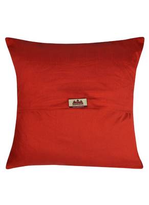 Lal Haveli Traditional Elephant Silk Cushion Cover Square 16 x 16 inch 3