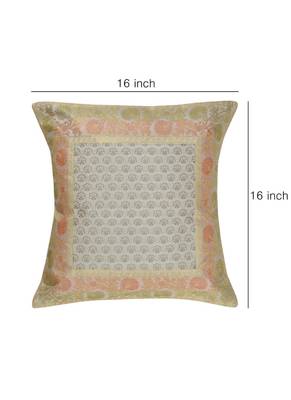 Lal Haveli Square Shape Silk Cushion Cover Housewarming Gift/Party Decorations/Home Decor 16 x 16 inch 4