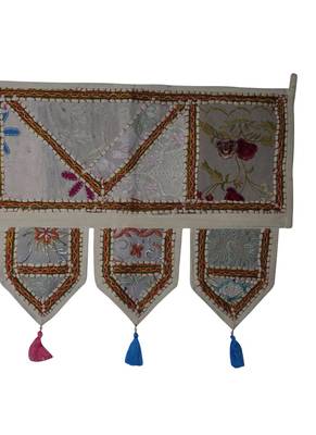Patchwork Embroidery Design Wall D?cor Hanging Toran 18 X 45 Inches 4