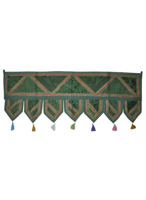 Elegant Indian Embroidered Decorative Door Valance 43 x 107 Cm 1