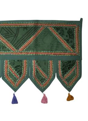 Elegant Indian Embroidered Decorative Door Valance 43 x 107 Cm 4