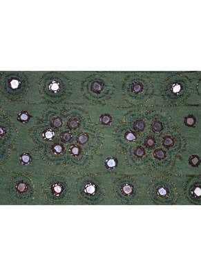 Vintage Handmade Mirror Embroidery Work Design Door Hanging 16 X 39 Inches 2