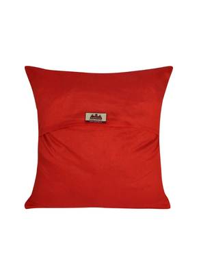 Lal Haveli Room Decorative Throw Pillow Silk Cushon Cover 16 x 16 inch 3