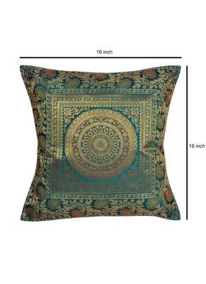 Lal Haveli Decorative Designer Single Silk Cushion Cover 16 x 16 inch 4