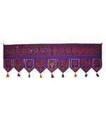 Decorative Entrance Mirror Work Design Handmade Embroidery Cotton Window Vala...