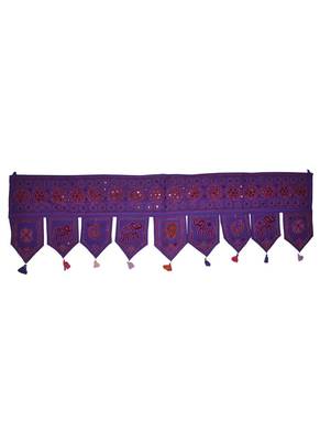 Elegant Mirror Work Design Rajasthani Handmade Art Embroidery Work Door Hangi... 1