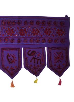 Decorative Entrance Mirror Work Desing Handmade Embroidery Cotton Indian Tora... 4