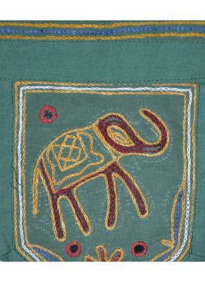 Jaipuri Handmade Mirror Work Design Elephant Embroidery Cotton Indian Toran T... 3