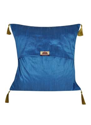 Lal Haveli Turquoise Color Square Shape Single Cushion Cover for Sofa Decorations 18 x 18 inch 3