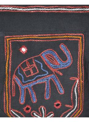 Indian Handmade Elephant Embroidery Work Design Cotton Door Toran Hanging 55 ... 3