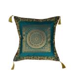 Lal Haveli Decorated Designer Silk Single Cushion Cover 18 x 18 inch