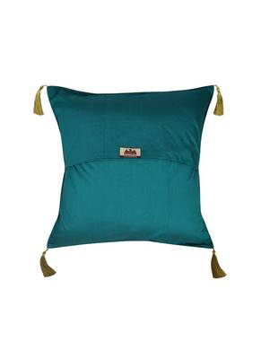 Lal Haveli Decorated Designer Silk Single Cushion Cover 18 x 18 inch 3
