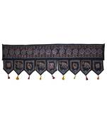 Indian Hand Elephant Embroidery Work Design Mirror Work Cotton Door Hanging 5...