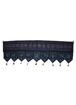 Elegant Handmade Embroidery Work Design Ethnic Vintage Cotton Door Hanging 55... 1