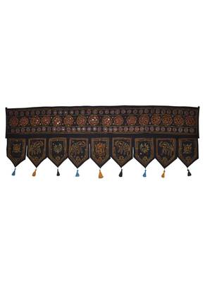 Handcrafted Mirror Work Design Handmade Embroidery Cotton Door Hanging Toran ... 1