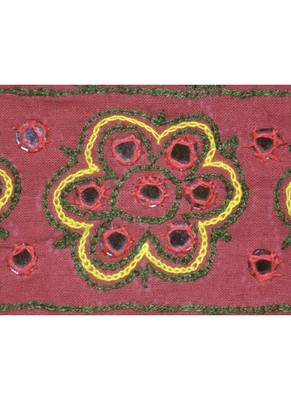 Rajasthani Handmade Embroidery Work Design Traditional Mirror Work Cotton Doo... 2