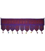 Ethnic Embroidered Work Design Handmade Mirror Work Cotton Door Hanging 55 x ...