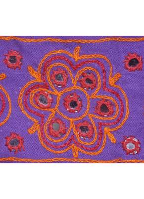 Ethnic Embroidered Work Design Handmade Mirror Work Cotton Door Hanging 55 x ... 2