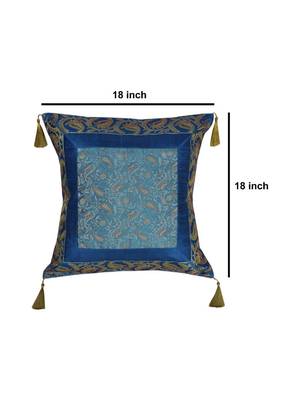 Lal Haveli Designer Handmade Silk Cushion Cover 18 x 18 inch 4