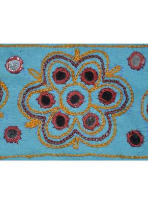 Handcrafted Elegant Mirror Work Design Handmade Embroidery Cotton Door Hangin... 2