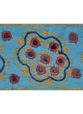 Jaipuri Handmade Elegant Mirror Work Design Cotton Door Hanging 55 x 19 Inches 2