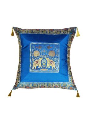 Lal Haveli Sofa Decorations Square Shape Throw Pillowcases Silk Cushion Covers 24 x 24 inch 1