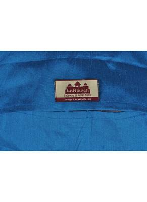 Lal Haveli Handmade Silk Fabric Decorative Turquoise Cushion Covers 24 x 24 inch 3