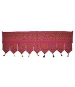 Mirror Work Design Handmade Jaipuri Embroidery Work Cotton Door Hanging 55 x ...