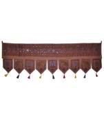 Ethnic Elephant Embroidered Work Design Handmade Cotton Door Hanging 55 x 19 ...