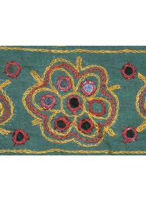 Handcrafted Elegant Mirror Work Design Handmade Embroidery Cotton Door Hangin... 2