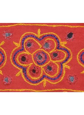 Lalhaveli Handmade Mirror Work Door Hanging 55 x 19 Inches 2